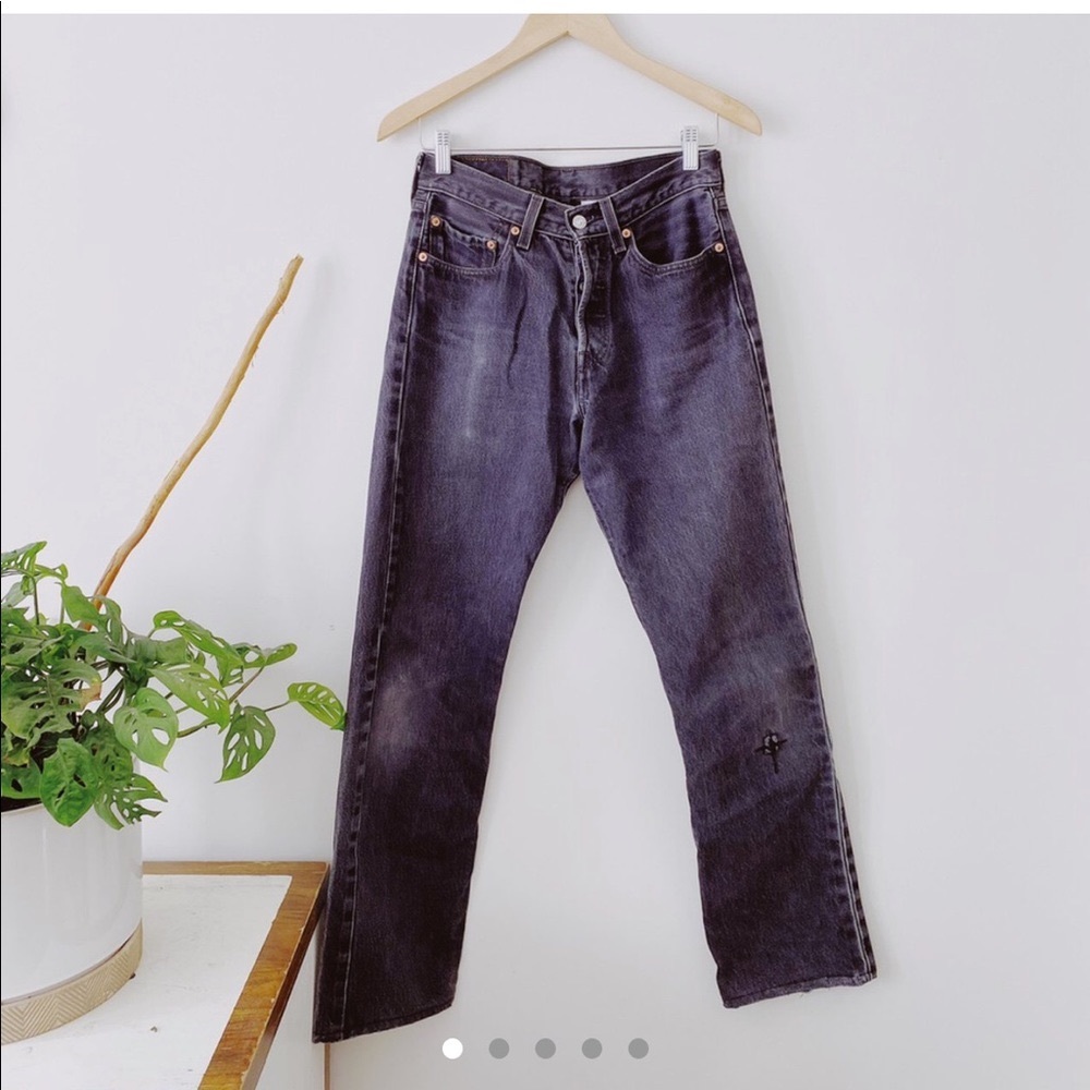 Vintage black Levi 501s